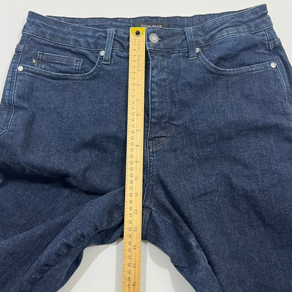 Judy Blue Skinny Jeans High Rise Raw Hem Dark Wash Indigo Womens 16W JB88703 DK - Picture 7 of 16
